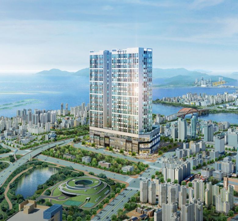 분양가를 1억원 전격 인하한 부산 강서구 '명지 오션퍼스트' 주거용 오피스텔 조감도. 명지 오션퍼스트 제공