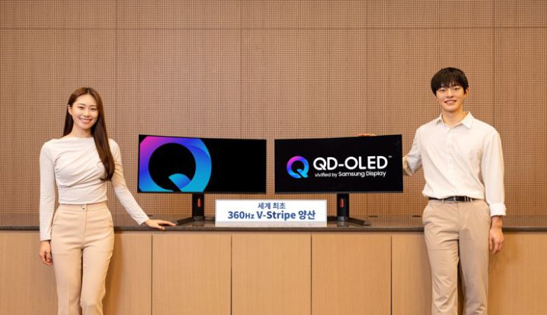 삼성디스플레이가 세계 최초로 출시하는 V-스트라이프 픽셀구조의 34형 360Hz QD-OLED. 삼성디스플레이 제공