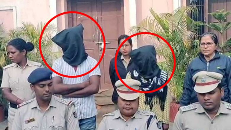 인도 한 남성이 친구의 내연녀에게 성관계를 제안했다가 싸늘한 주검으로 발견됐다. 사진은 살인 용의자로 현지 경찰에 체포된 남성 람찬드라(왼쪽)와 여성 제마마니의 모습. /사진=타임스오브인디아 갈무리