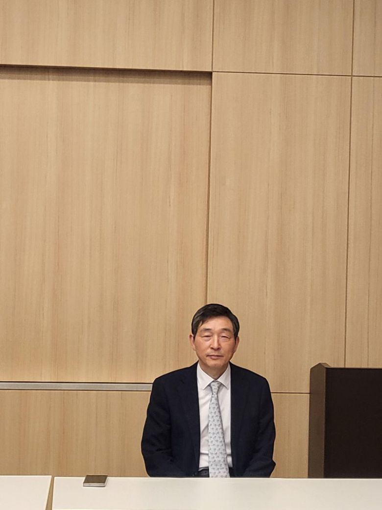 이혁 주일 한국대사가 7일 일본 도쿄 주일한국대사관에서 신년 기자간담회를 하고 있다. 사진=서혜진 도쿄특파원