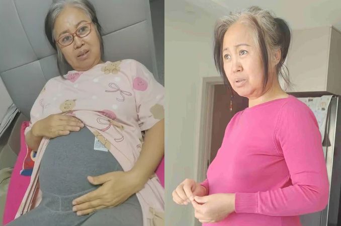 자식을 잃고 시험관 시술로 임신에 성공한 60대 중국 여성에 대한 보도가 나왔다. /사진=더우인 갈무리