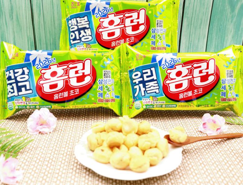 삼성전자와 협업한 해태 홈런볼 제품. 해태제과 제공