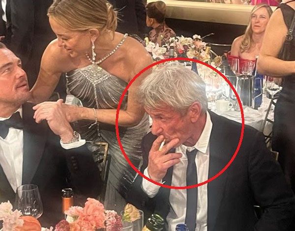 골든글로브 시상식서 흡연하는 장면이 포착된 숀 펜. 사진=X