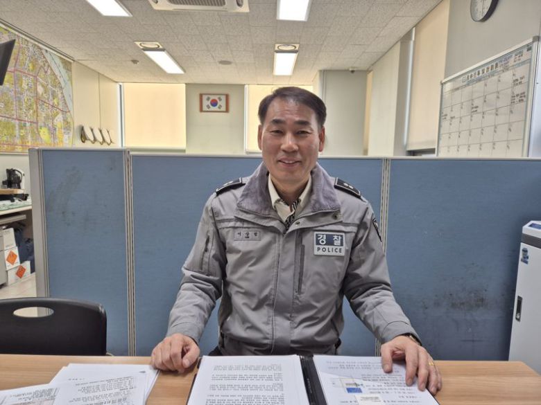 14일 이상범 서울 강남경찰서 교통안전계장이 파이낸셜뉴스와 인터뷰를 진행하고 있다. 사진=김예지 기자