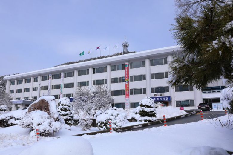 인제군청사 전경.