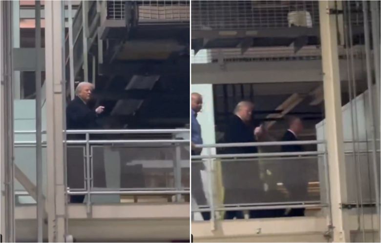 자신을 향해 야유하는 사람에게 손가락 욕설을 하는 도널드 트럼프 대통령. /사진=X캡처