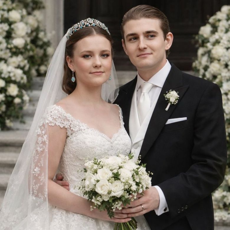 X 이용자가 배런과 이사벨라 공주의 웨딩사진을 AI를 이용해 구현했다. 출처=X