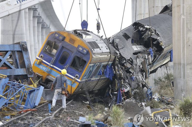 태국 열차사고 현장 /사진=연합뉴스(EPA)
