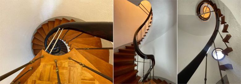 한국의 1세대 현대건축가 김중업이 1984년 설계한 서울 서대문구 '연희정음'은 대표적 특징인 원을 담고 있다. 계단도 그 중 하나다. /사진=서윤경 기자