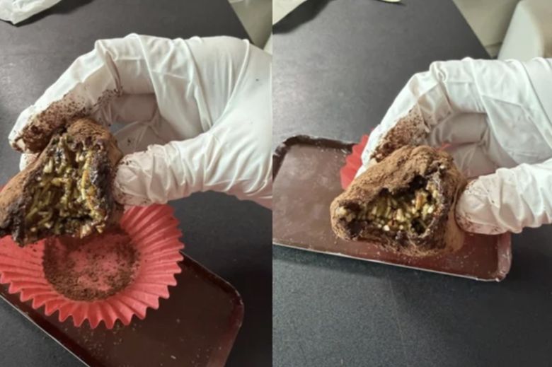 카다이프 대신 소면으로 만들어 판매한 9,500원짜리 두바이쫀득쿠키