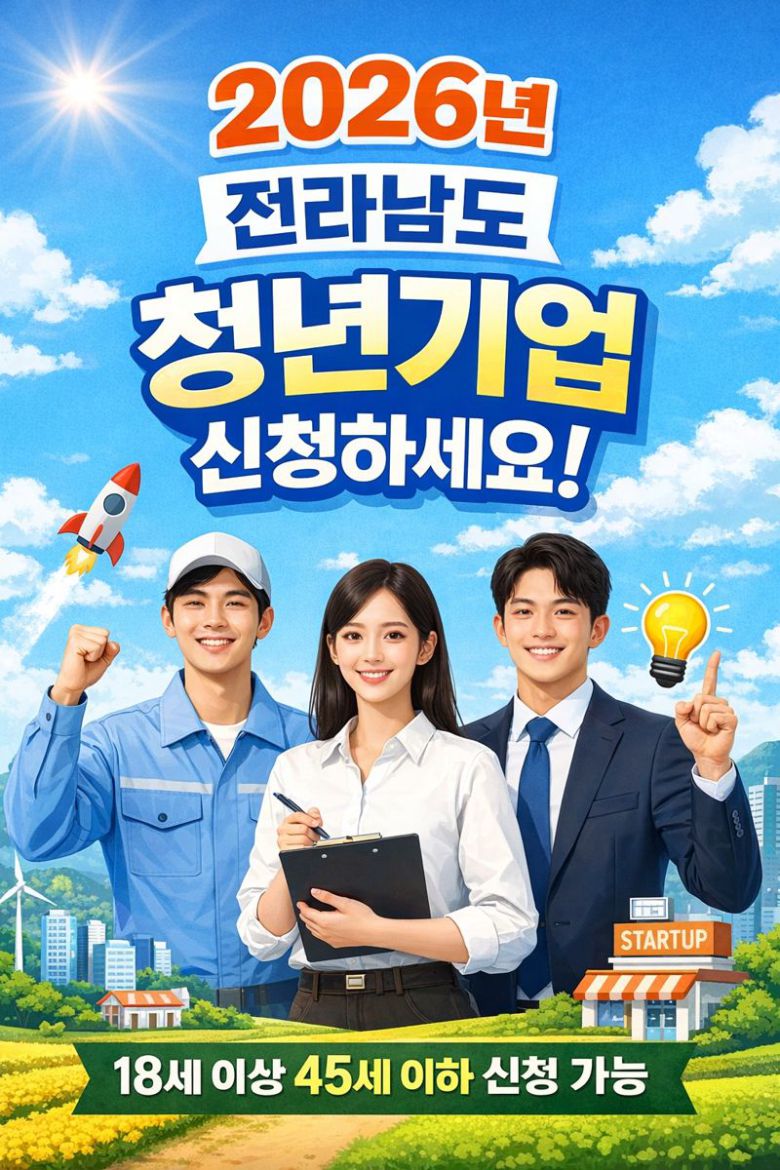 전남도가 지방 소멸 위기 극복과 청년이 기업하기 좋은 환경 조성을 위해 청년기업 인증 제도 참여 기업을 모집한다. 전남도 제공