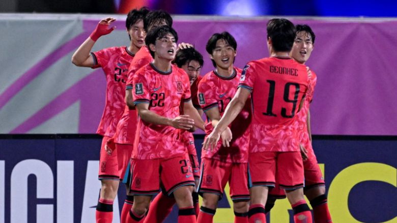 18일 사우디아라비아 제다의 킹 압둘라 스포츠 시티 홀 스타디움에서 열린 2026 아시아축구연맹(AFC) U-23 아시안컵 8강전에서 한국이 호주를 꺾고 4강에 진출했다. AFC 홈페이지 제공