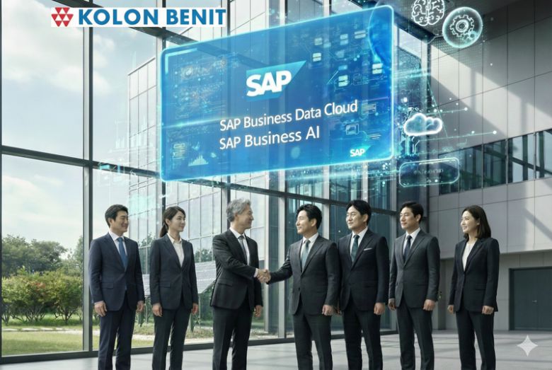 코오롱베니트가 올해 SAP 비즈니스 데이터 클라우드(BDC, Business Data Cloud)·AI 중심으로 SAP 사업을 강화한다. 생성형 AI 제작 이미지. 코오롱베니트 제공