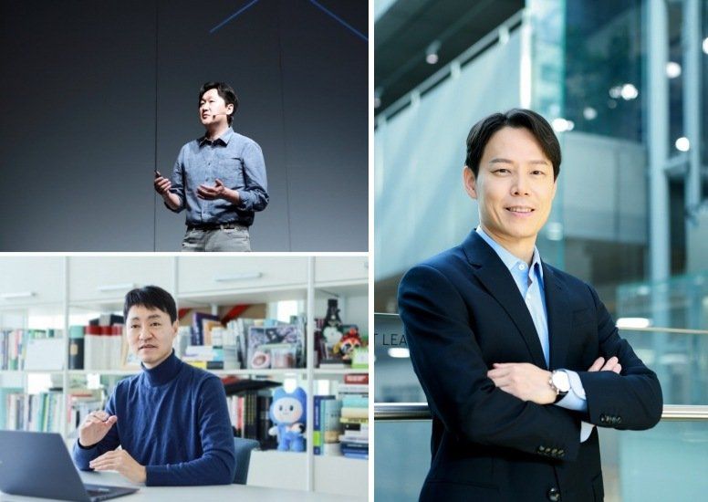 네이버 김광현 CDO(왼쪽 위부터 시계방향으로) 황순배 CRO, 유봉석 CHRO. 네이버 제공