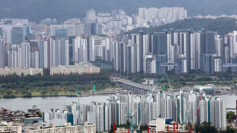 서울 남산에서 바라본 아파트 단지 모습. 사진=뉴스1