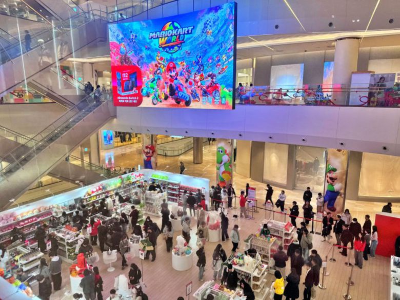지난달 진행된 서울 잠실 롯데월드몰 닌텐도 팝업 전경. 롯데백화점 제공