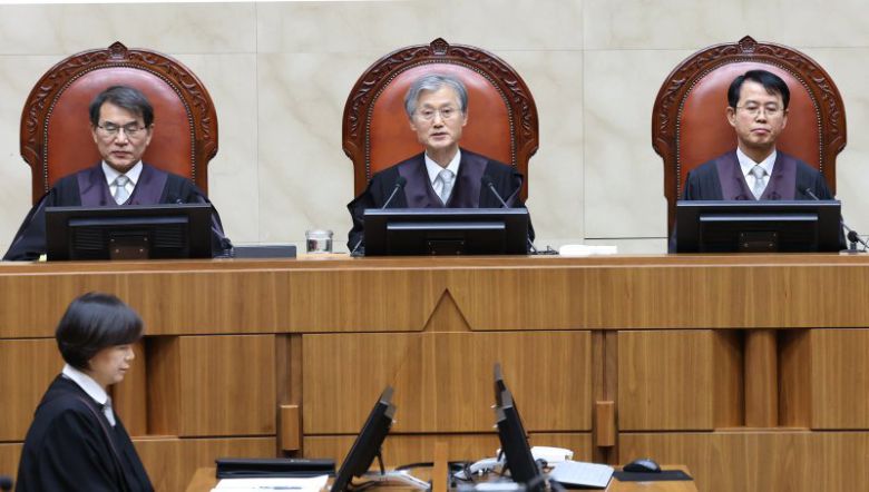 조희대 대법원장이 22일 오후 서울 서초구 대법원 대법정에서 열린 전원합의체 선고에서 발언하고 있다. 사진=뉴스1