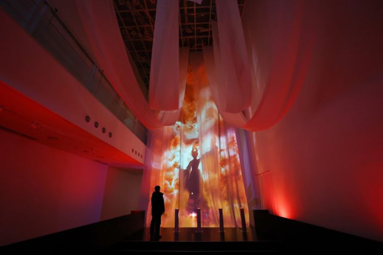 22일 서울 인사동 아라아트센터에서 열린 '쿠키런: 킹덤 아트 콜라보 프로젝트 특별전' 위대한 왕국의 유산 기자 공개에서 작품이 전시되어 있다. 뉴시스