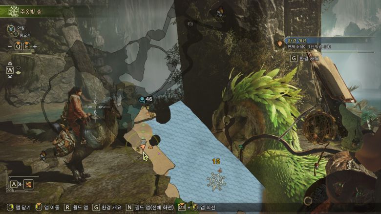 - 구역16 내부 유적 시작 위치