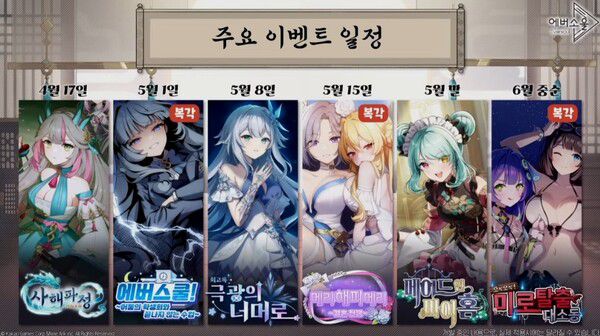 - 사해파정, 극광의 너머로, 메이드 인 마이홈이 신규 이벤트다