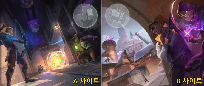 - 티저에서 A사이트와 B 사이트의 미니맵이 공개됐다