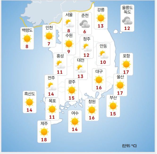 기상청= 오늘 오후 날씨