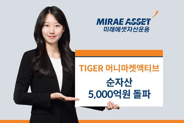 미래에셋자산운용은 ‘TIGER 머니마켓액티브 ETF’ 순자산이 5000억원을 돌파했다고 29일 밝혔다. [사진 = 미래에셋자산운용]