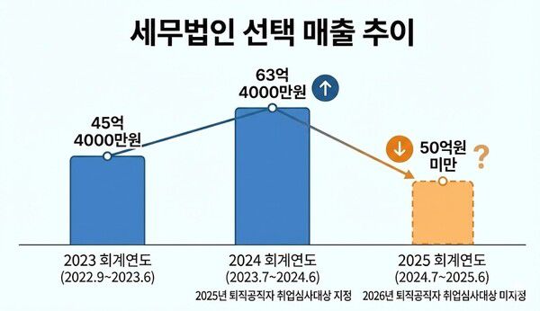 세무법인 선택 매출 추이. [그래픽=Gemini 제작]