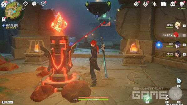 여기를 활성화하면 위쪽 길이 생긴다. 원신 5.0 나타 /게임와이