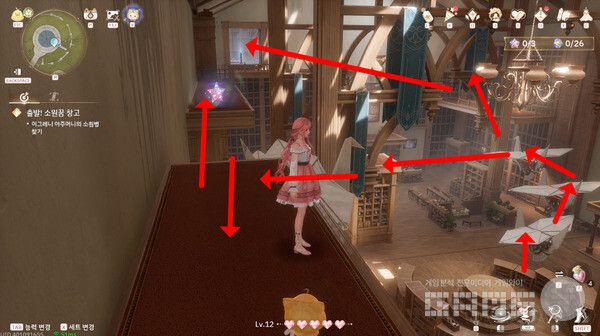 ▲2가지 방향이 있다. 상상의 별을 먼저 획득하고 다른 방향으로 이동하자. 인피니티 니키 /게임와이 촬영