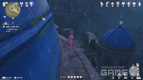 ▲국회 의사당(?)을 돌다 보면 다른 곳에 상상의 별이 보인다. 인피니티 니키 /게임와이 촬영