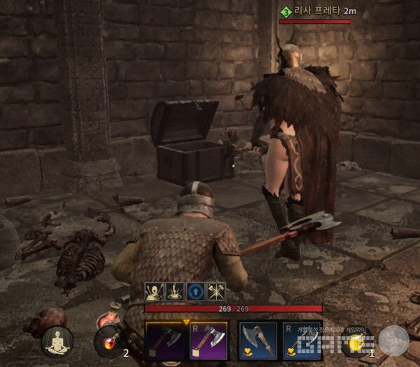 막강 전사 형님 및 궁수 누님과 함께 라면 무적이다. 다크 앤 다커 모바일 /게임와이 촬영