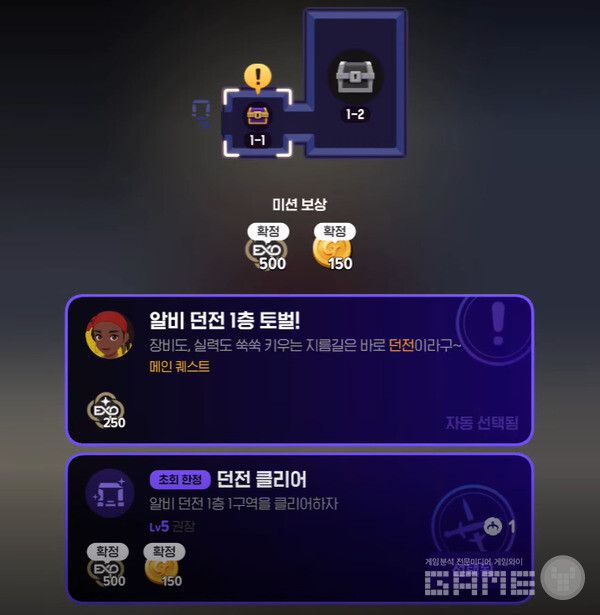 던전을 공략하면 빠른 성장이 이루어진다. 마비노기 모바일 /게임와이 촬영