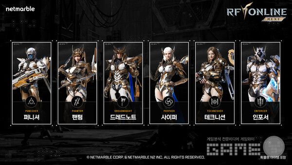 바이오 슈트 6종 / RF온라인 넥스트 쇼케이스 갈무리