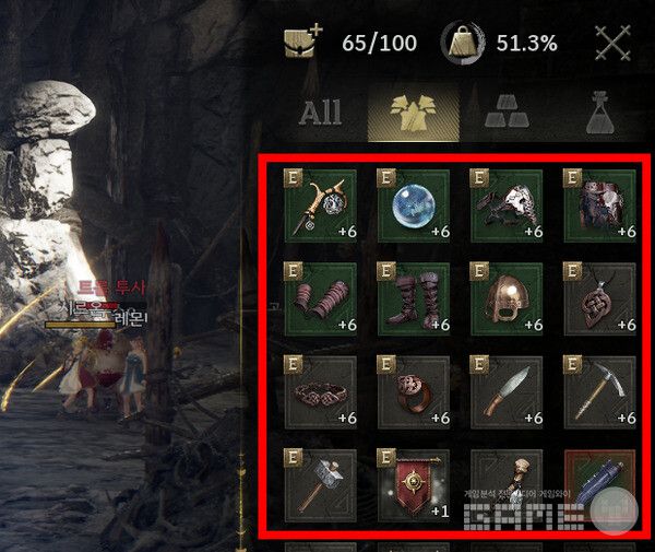 무기와 방어구는 모두 6강 이상 강화를 해야 한다. 레전드 오브 이미르 /게임와이 촬영