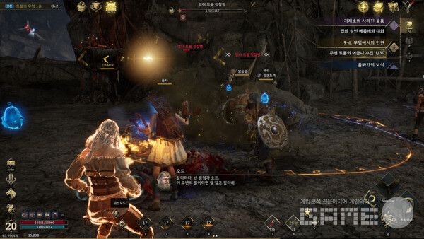 그래픽이나 타격감도 좋은 편이다. 레전드 오브 이미르 /게임와이 촬영