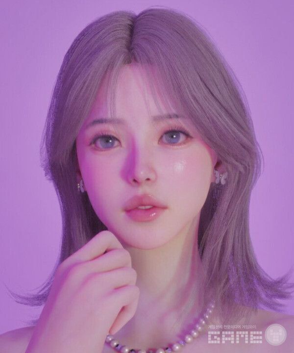 송혜교를 닮은 이미지에 분홍 빛으로 분위기를 낸 2위 작품. 인조이 캔버스 /크래프톤