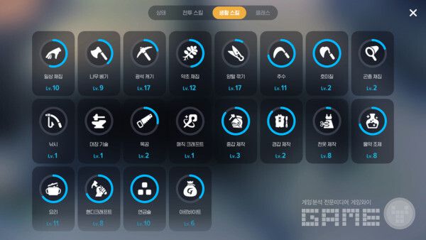 생활 스킬 / 게임와이 촬영