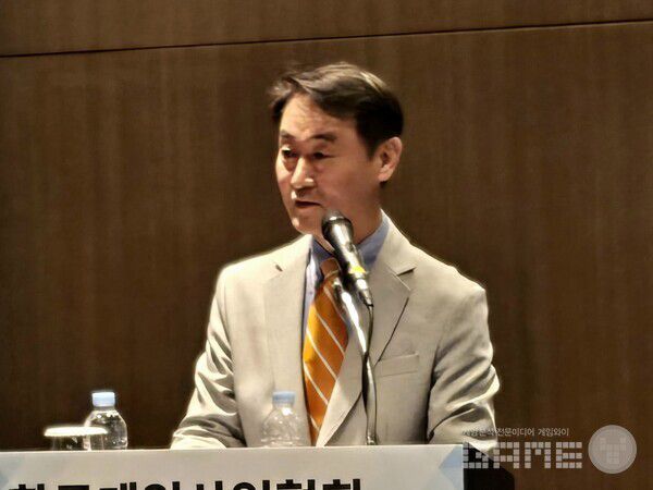 조영기 신임산업협회장 / 게임와이 촬영