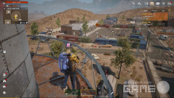 급수탑에서 이 정도로 확대가 된다. 다키스트 데이즈 /게임와이 촬영