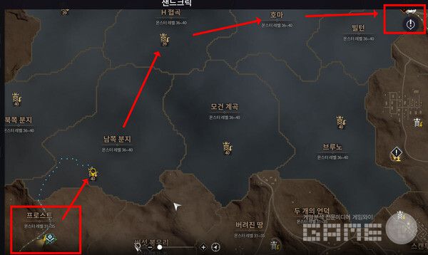 좌측 하단부터 타워를 밝히면서 진행을 하자. 다키스트데이즈 /게임와이 촬영