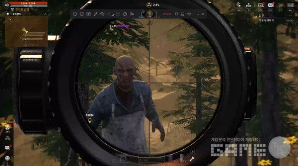 저격총도 안 먹혀요. 다키스트 데이즈 /게임와이 촬영