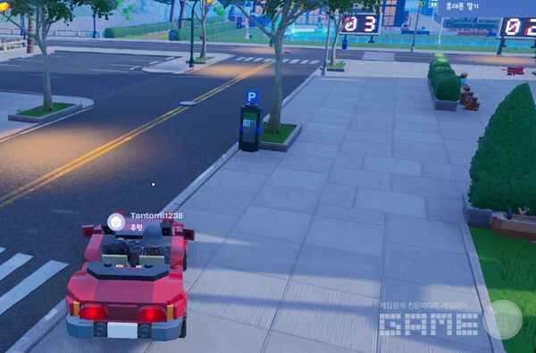 ▲ 조수석에 타도 화를 내지 않은 착한 브릭라이프 주민이다. 레고 포트나이트 브릭라이프 /게임와이 촬영