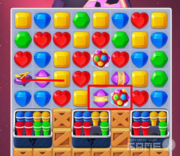 연출 진행시에도 터트릴 수 있다. 퍼즐 세븐틴. /게임와이 촬영