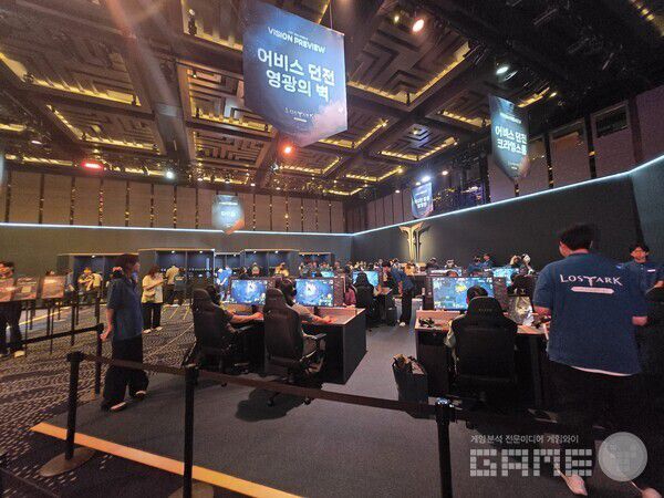 로스트아크 비전프리뷰 시연 현장 / 게임와이 촬영