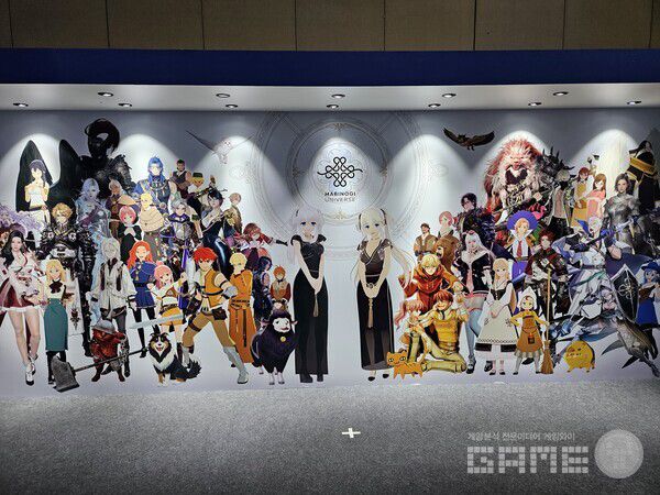 마비노기 IP를 사용한 게임들을 모아놓은 포토존 / 게임와이 촬영