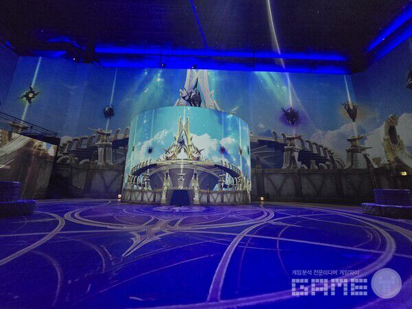 로스트아크 미디어아트 전시회 '빛의 여정' 현장 / 게임와이 촬영