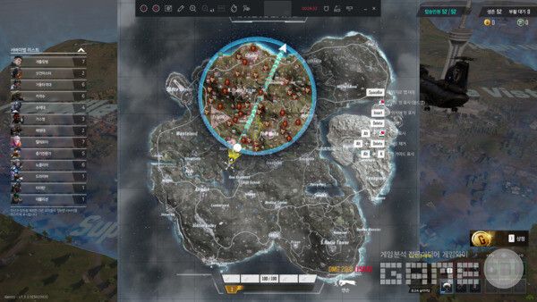 대륙의 한 부분에서 전투가 이루어진다.