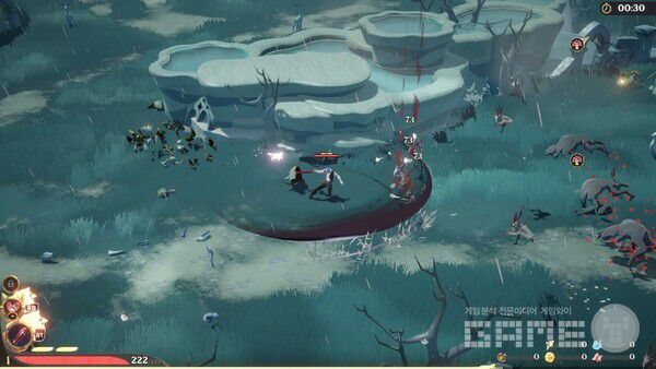 몰려오는 적읅 공격하자