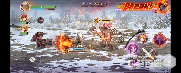 게임 속 기사들은 저마다 고유의 속성이 있고 특정 기사간의 시너지 효과를 발휘할 수 있는 연대 효과를 가지고 있다.